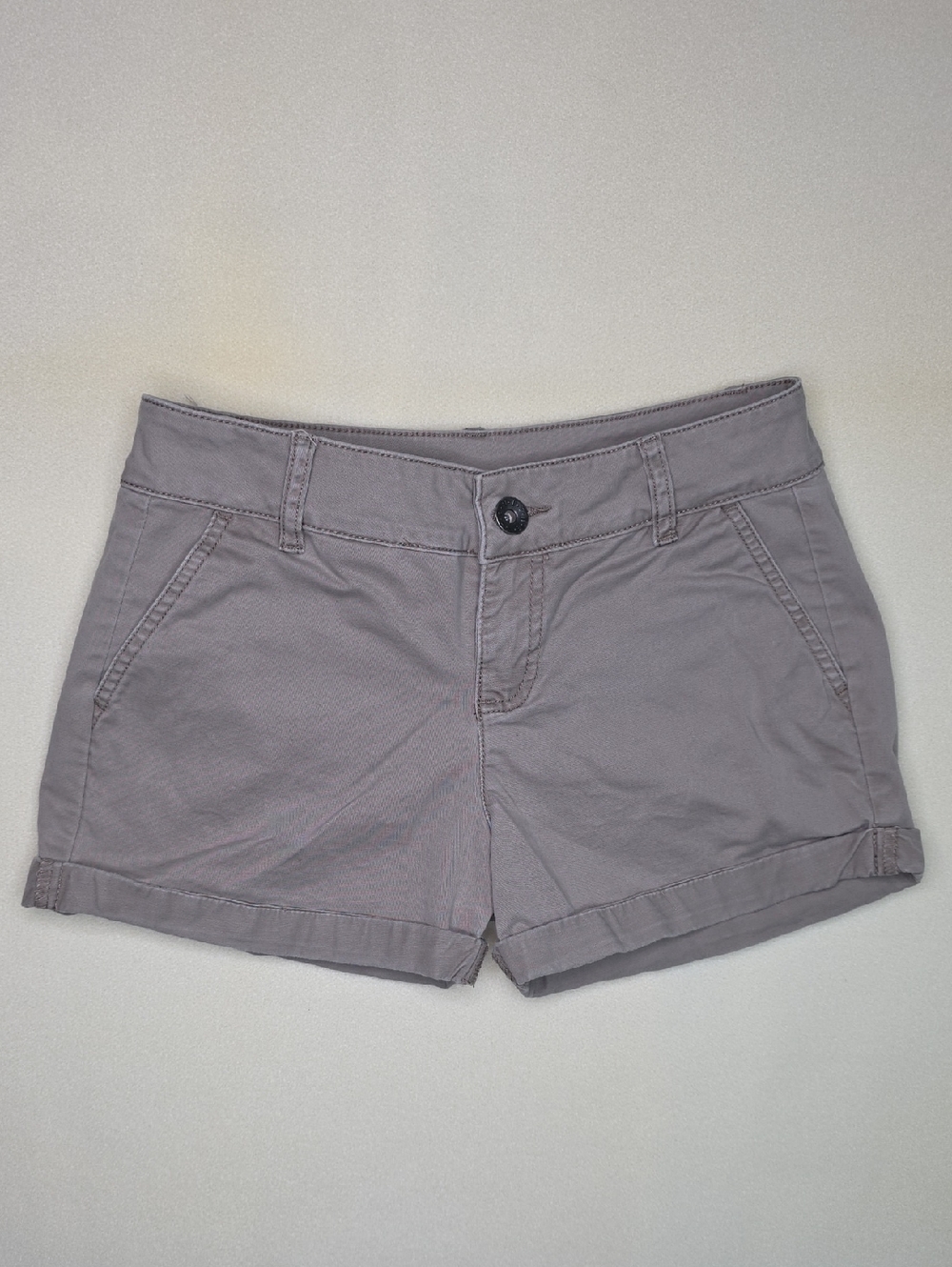 United Colors Of Benetton Women's Rolled-Hem Shorts Size US 4 UK 8 Taupe Gray
